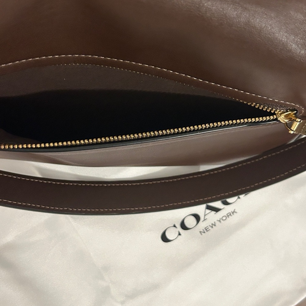 Coach Soft Tabby Shoulder Bag - Dark Brown - Picture 10 of 13